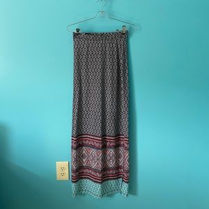 Patterned Maxi Skirt